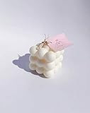 Bubble Candle, Soy Wax Candle With Watermelon Scent, Decorative Candle, Bubble Soy Wax Candle, White | Amazon (US)
