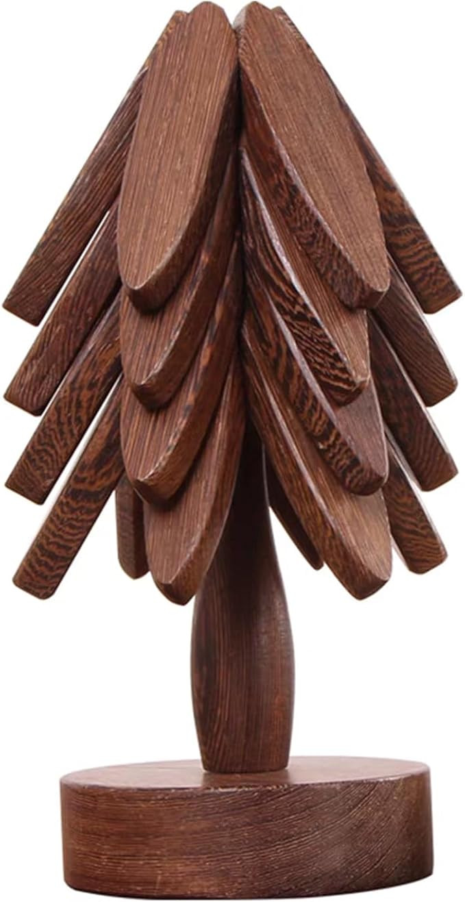 Wooden Placemats, Black Walnut Wooden Thermal Plate, Christmas Tree Coaster Set, Heat Resistant F... | Amazon (CA)