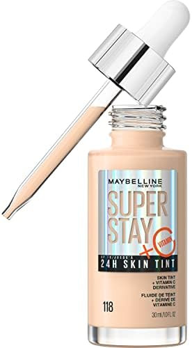 Maybelline Super Stay Up to 24HR Skin Tint, Radiant Light-to-Medium Coverage Foundation, Makeup I... | Amazon (US)