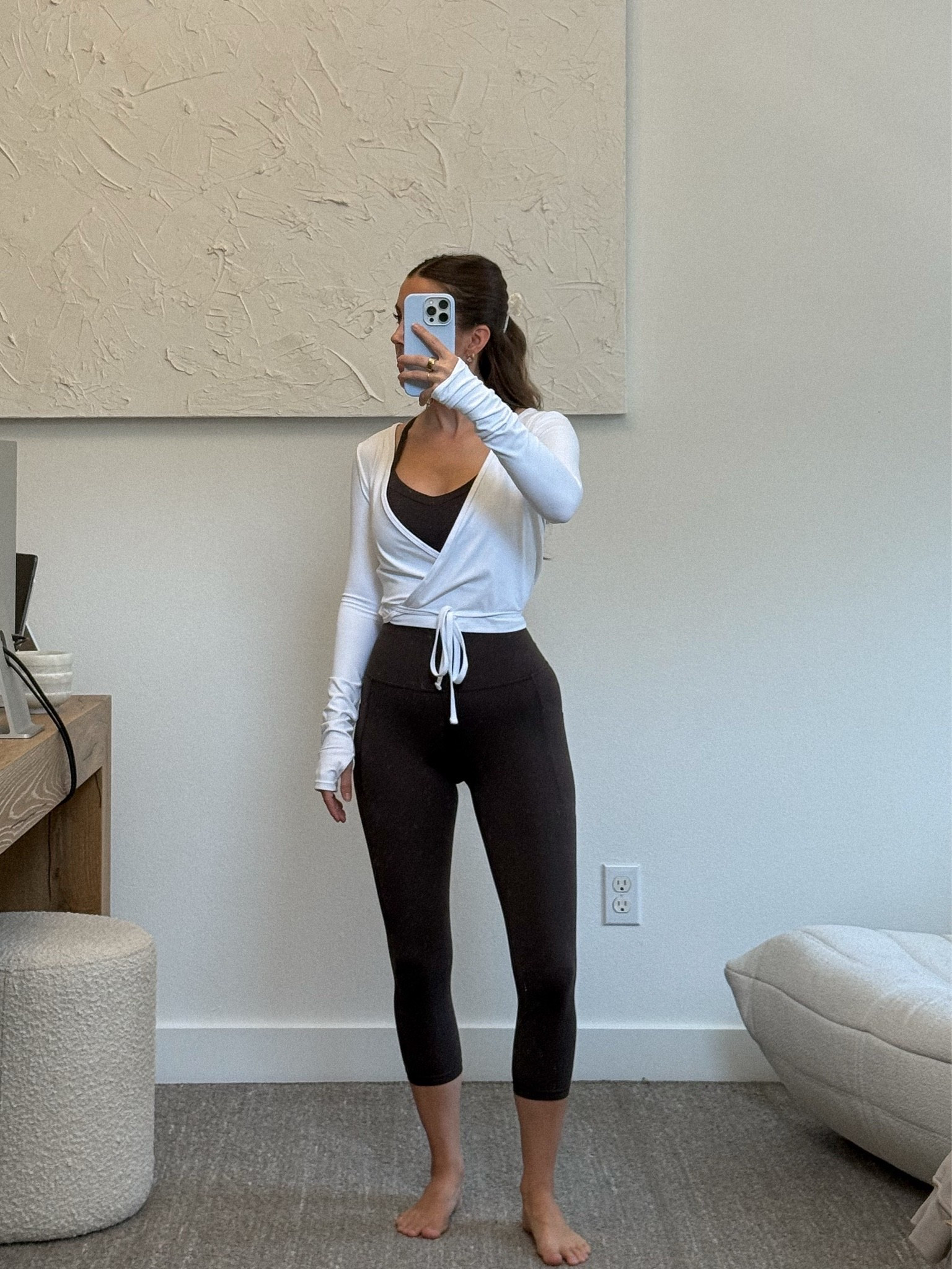 Pilates has become such a consistent part of my routine that I've gotten really picky about what I wear to class. I love pieces that move with me, stay comfortable through the entire workout, and are easy to keep on afterward for the rest of my day. This set has quickly become one I keep reaching for. 🤎 @athleta #athletapartner 

athleta transcend scoop sports bra, athleta transcend wrap top, athleta salutation stash capri, pilates outfit, pilates activewear, athleta studio collection, reformer pilates outfit, brown workout set, white wrap top, athleisure outfit, pilates clothes, workout outfit

#LTKSeasonal #LTKActive #LTKootd