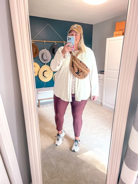 If you’re looking for the coziest button up, this is the one! The fabric is so soft - reminds me of PJ material but thicker. This will be perfect for all the fall outfits. Here I styled casually with sneakers, tank top, activewear leggings, and my bum bag. 

Casual outfit | fall outfit | plus size outfit | ootd | casual fall outfit | curvy | plus size | athleisure | activewear | errands 

#LTKSeasonal #LTKover40 #LTKcurves
