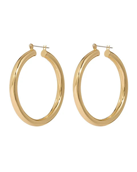 Amalfi Tube Hoops- Gold | Luv Aj