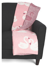 Girls Swan Pond Feather Yarn Throw | Pillows & Decor | Marshalls | Marshalls
