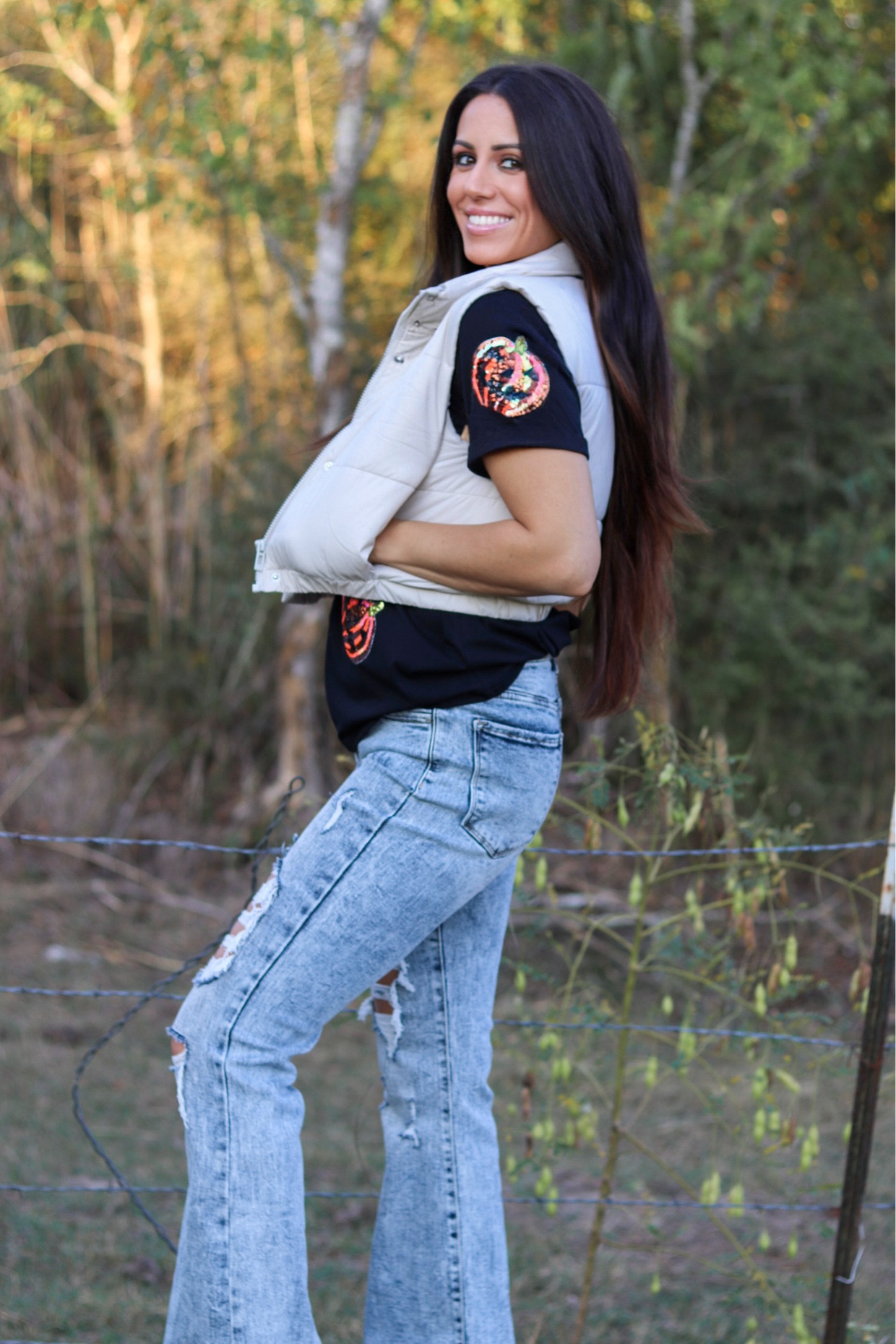 Black sequin top is from The Pretty Patches (I couldn’t find angering similar to link) - code ASHTON10

#LTKHalloween #LTKHoliday #LTKStyleTip