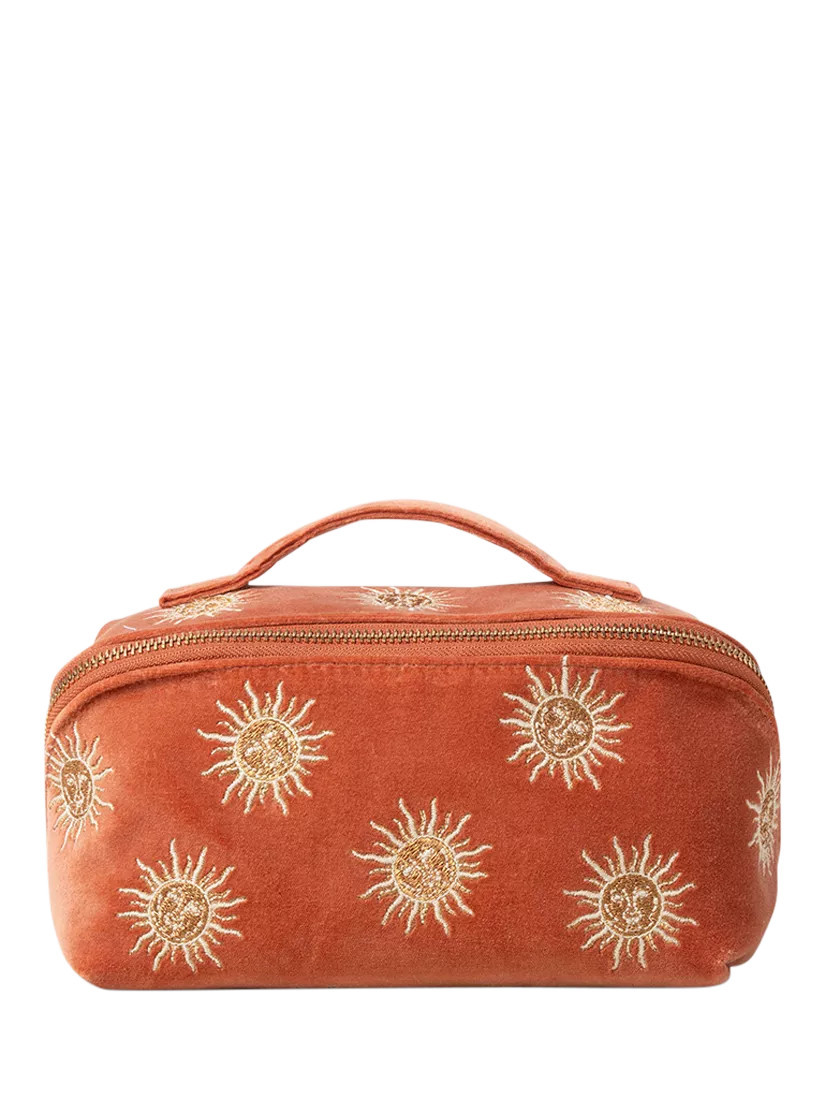 Elizabeth Scarlett Sun Goddess Makeup Bag, Rust | John Lewis (UK)