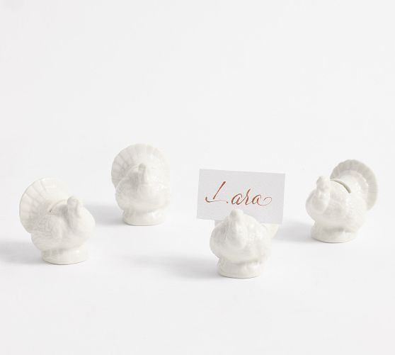 Figural Turkey Stoneware Place Card Holders - Set of 4 | Pottery Barn (US)