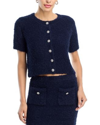 Bouclé Short Sleeve Cardigan - Exclusive | Bloomingdale's (US)