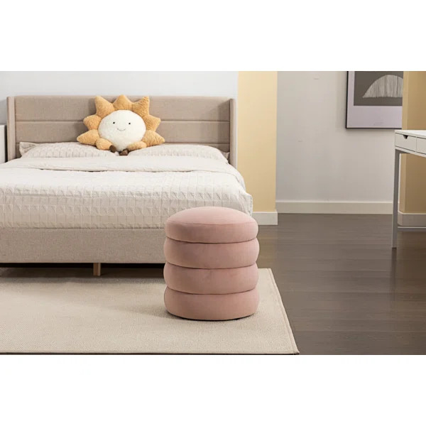 Hasset Round Footstool Ottoman | Wayfair North America