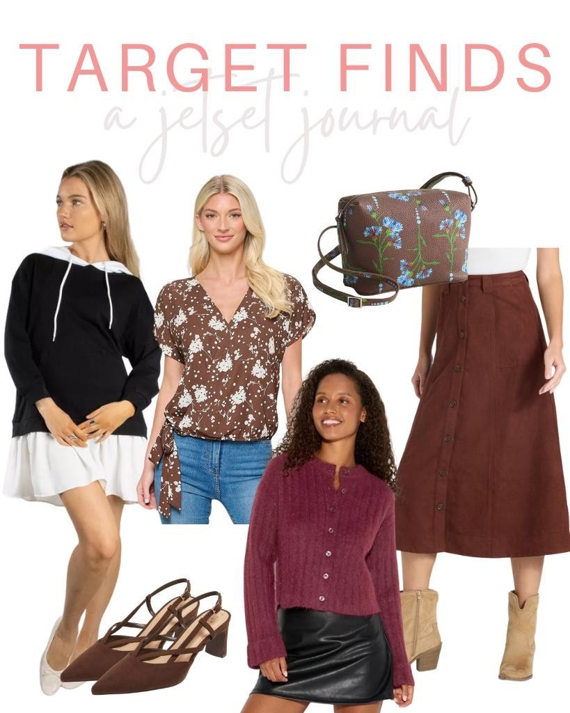 These are some easy, everyday, affordable pieces at target that are great for fall!
 brown tones, pointed toe heels,  midi skkirt, trendy look, target essential, target finds, seasonal favorites, cozy outfits, everyday looks, fall style, fresh fashion, fall fashion

#LTKStyleTip #LTKU #LTKSeasonal