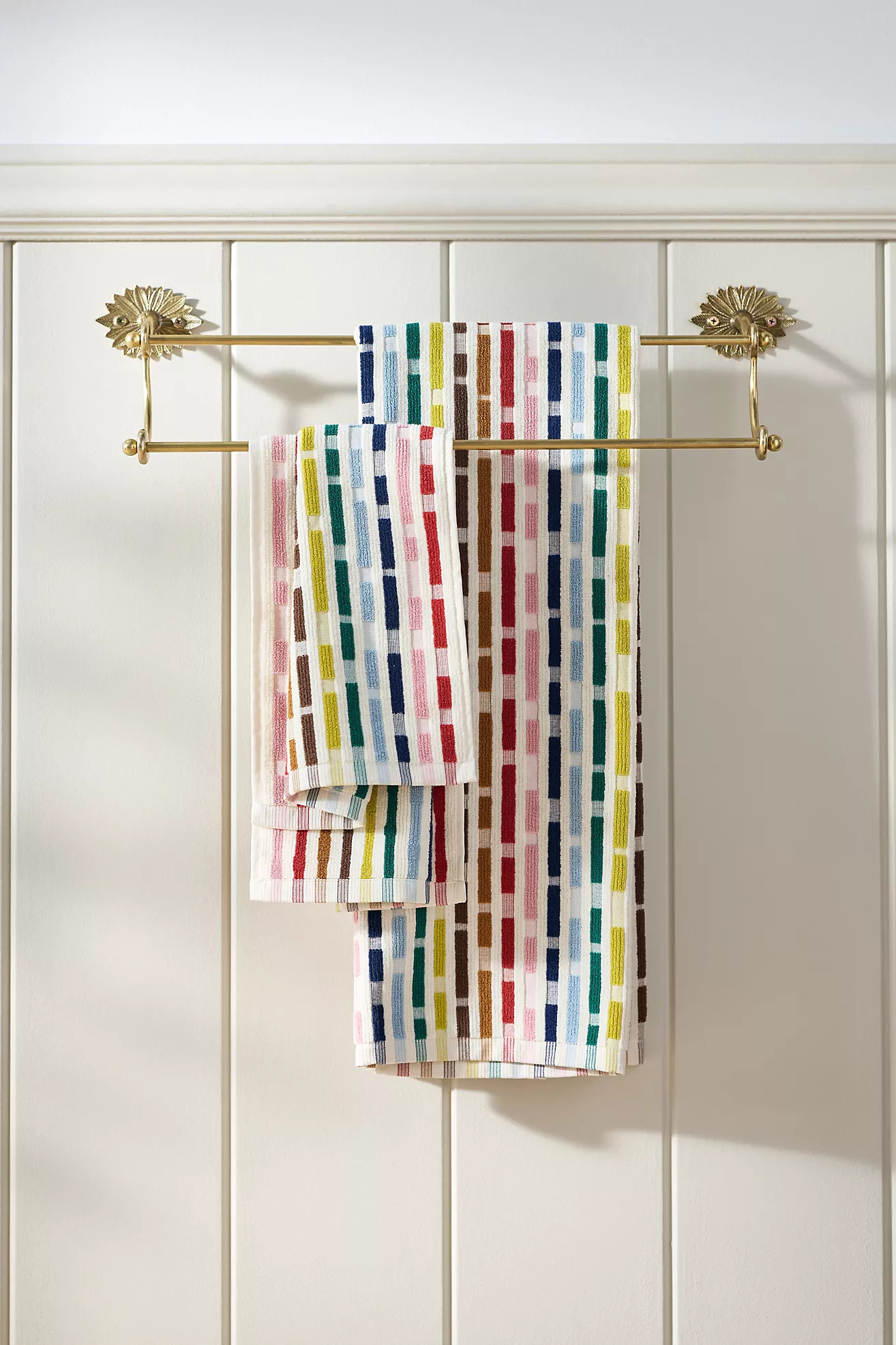 Reina Cotton Rainbow Striped Woven Towel Collection | Anthropologie (US)