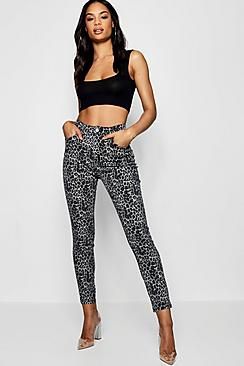 Leopard Print Skinny Jeans | Boohoo.com (US & CA)