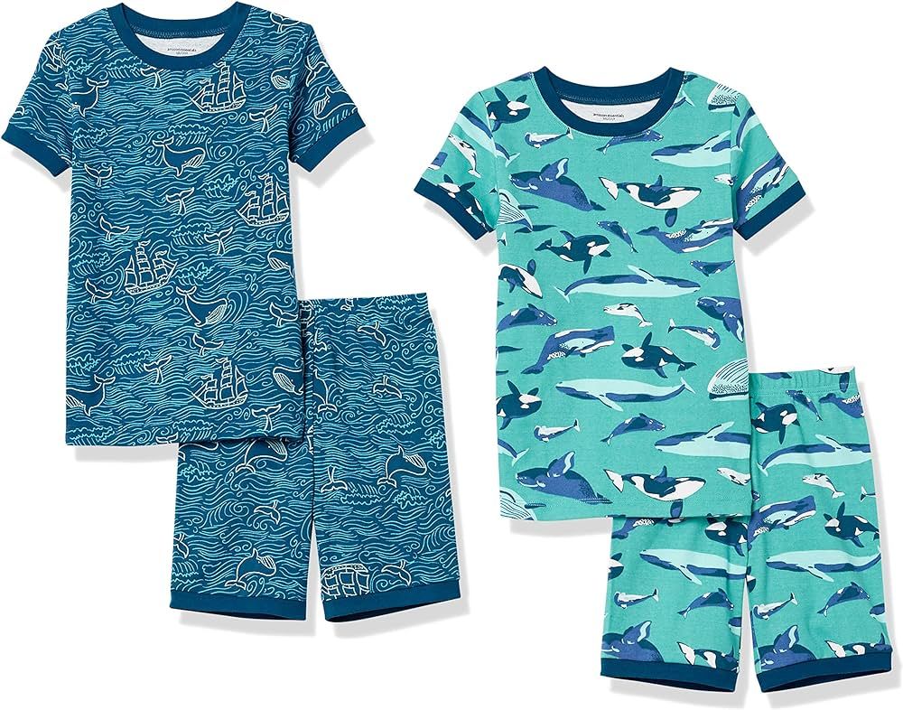 Amazon Essentials Unisex Babies, Toddlers and Kids' Snug-Fit Cotton Pajama Sleepwear Sets | Amazon (US)