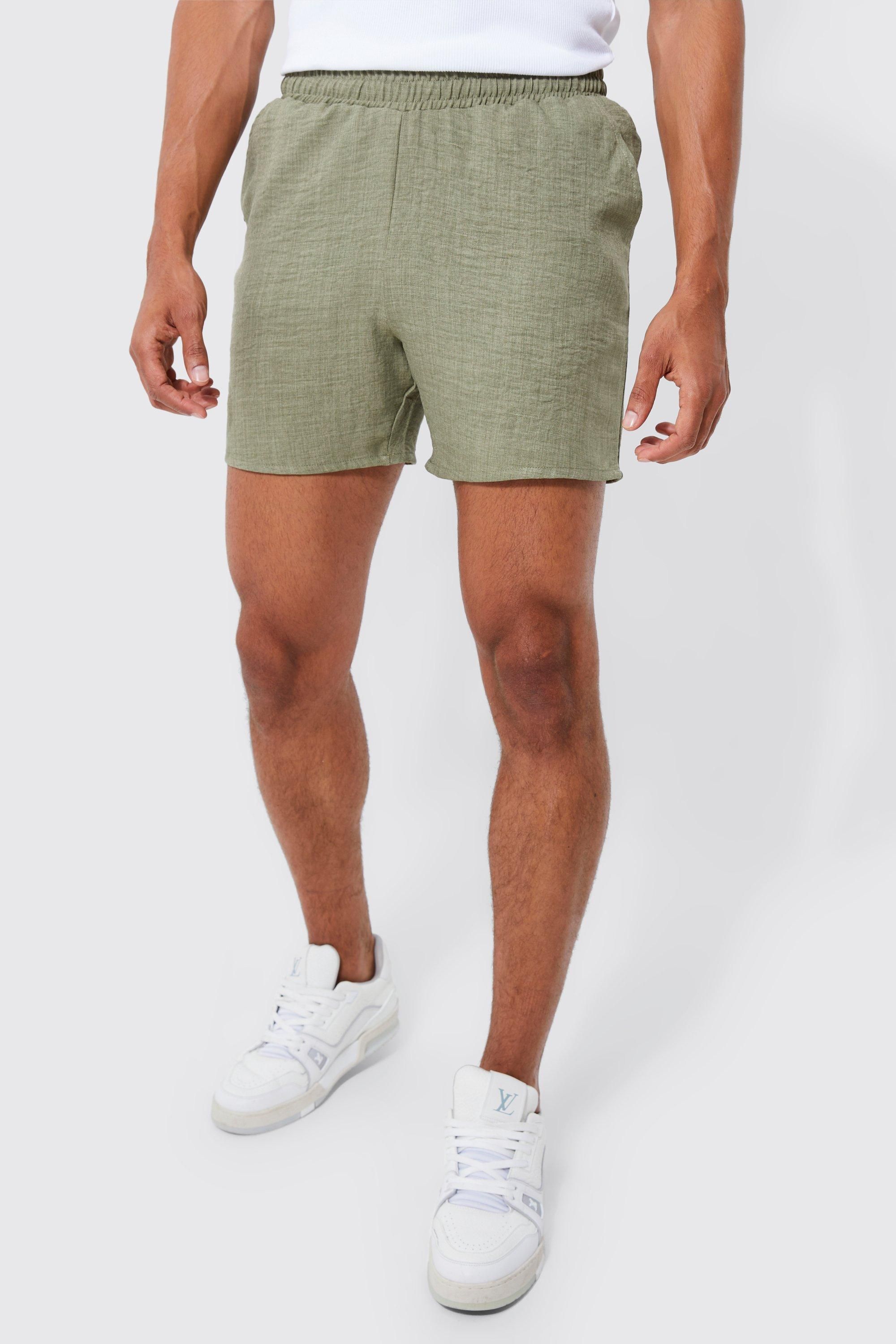 Elastic Waist Comfort Linen Short | boohooMAN (DE, IE & UK)