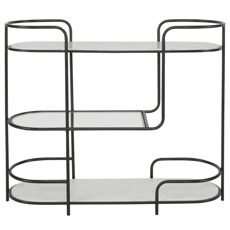 Adaiha 44'' Wide Oval Bar Cart | Wayfair Professional