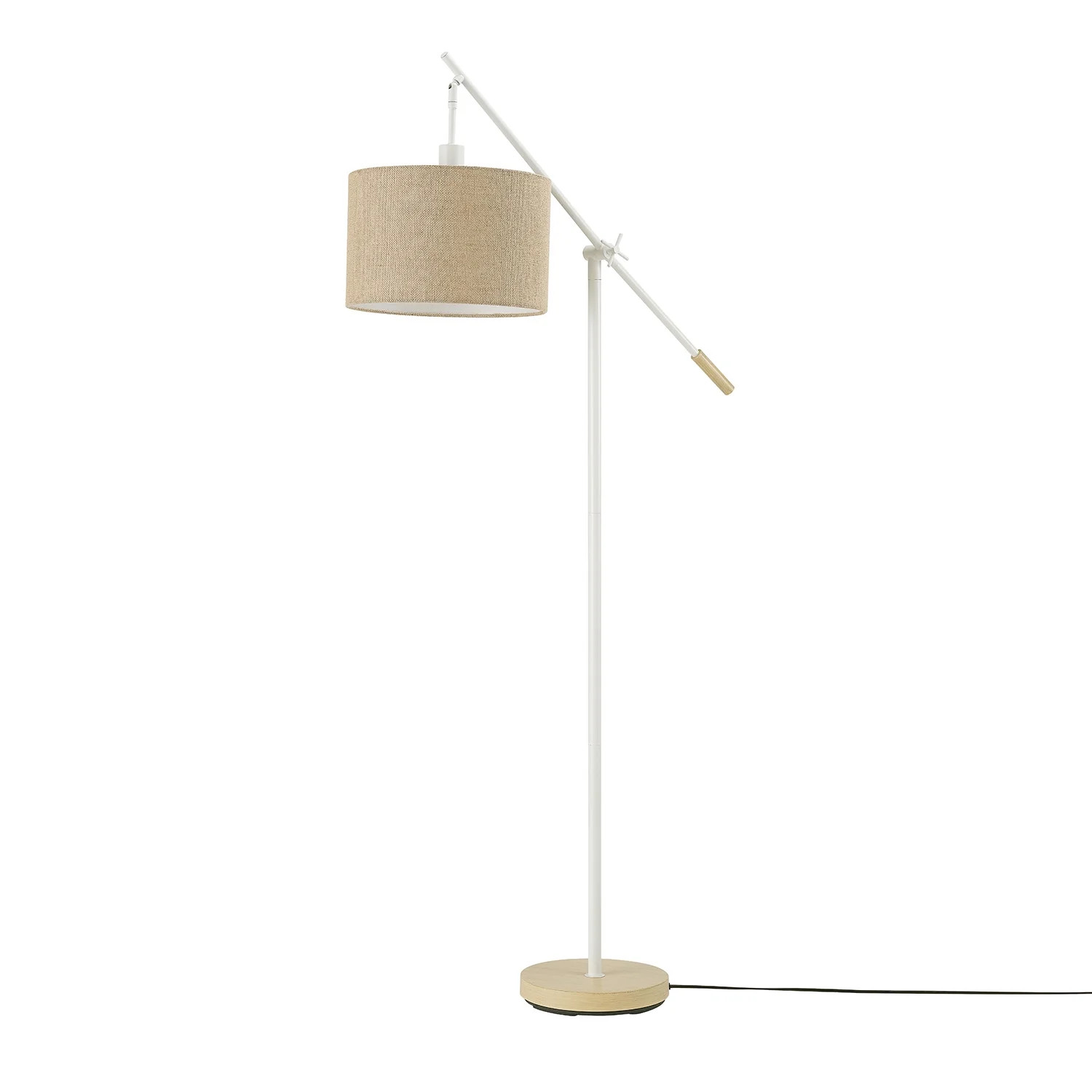 Globe Electric Serena 66" Matte White Dimmable Floor Lamp with Jute Shade, 91004429 | Walmart (US)