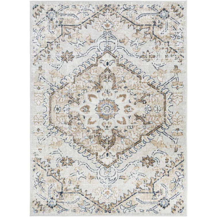 Brevyn Power Loom Performance Ivory Rug | Wayfair North America