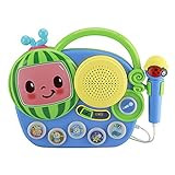 eKids Cocomelon Toy Singalong Boombox with Microphone for Toddlers, Built-in Music and Flashing L... | Amazon (US)