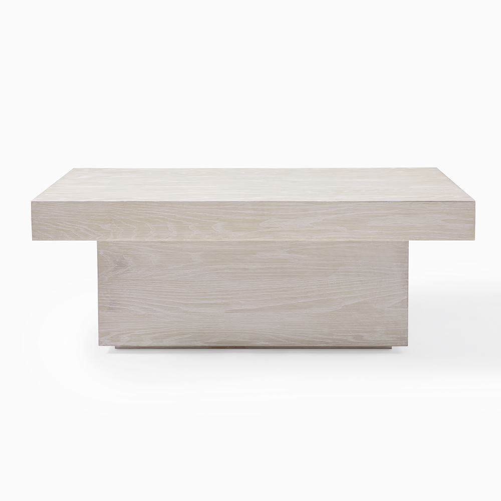 Volume Pedestal Coffee Table - Wood | West Elm (US)