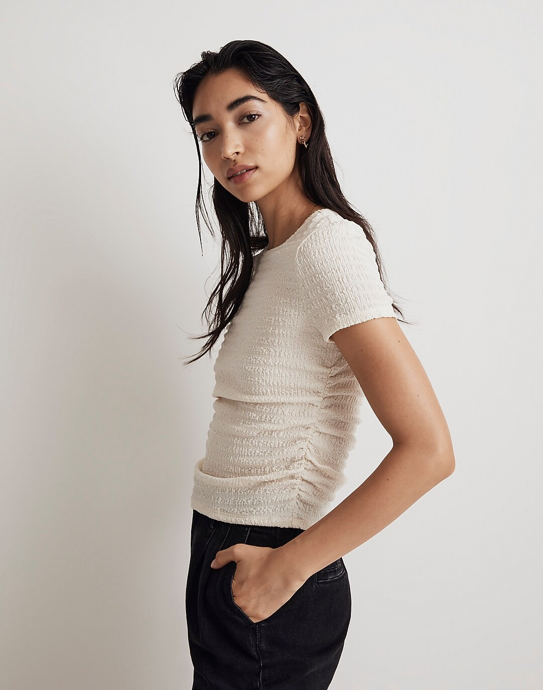 Ruched Crewneck Tee | Madewell