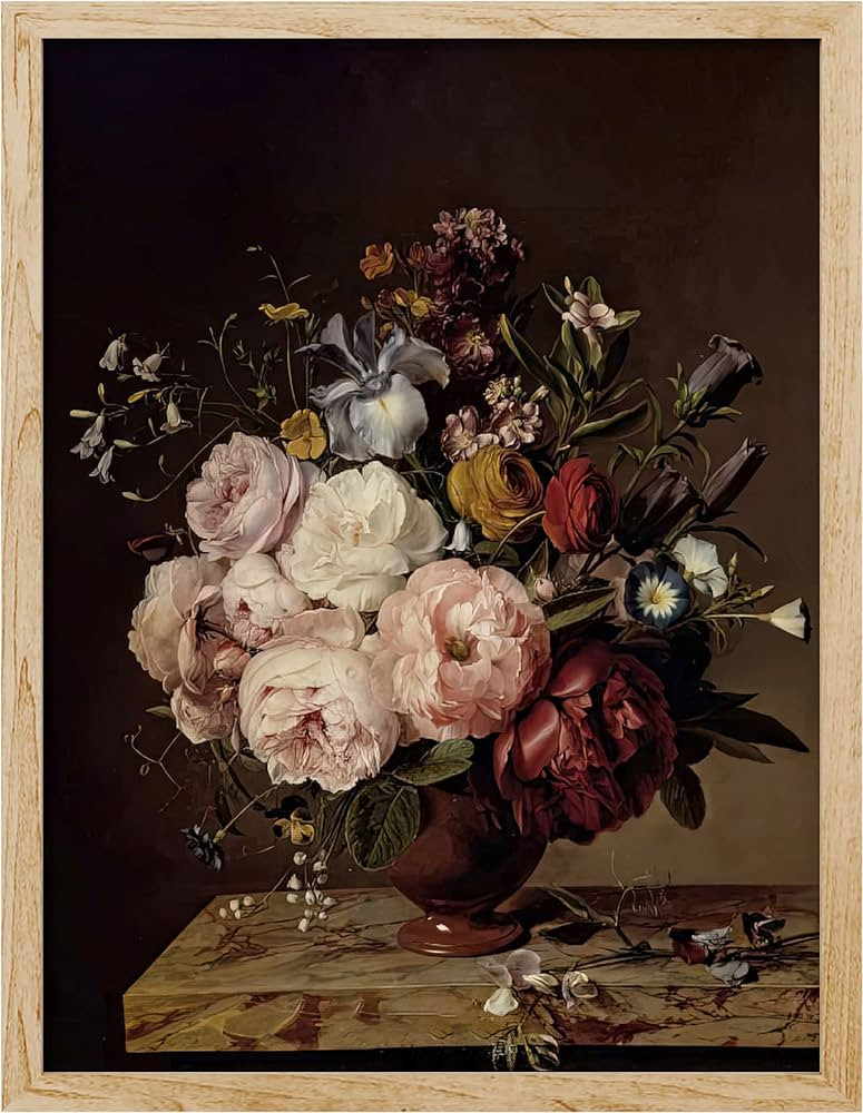 SIGNWIN Framed Wildflower Rose Plant Bouquet Wall Art, Decorative Colorful Wall Decor Prints, Nat... | Amazon (US)