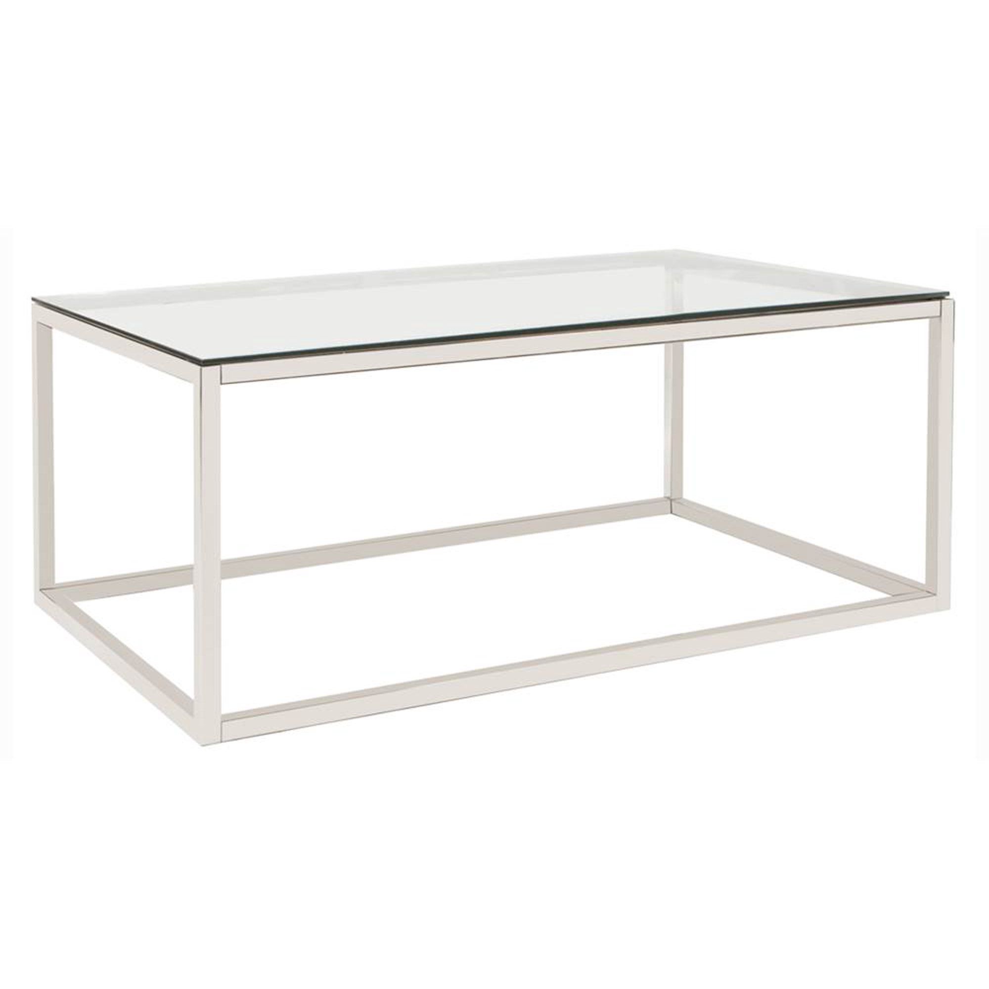 Rectangular Coffee Table in Silver and Clear | Walmart (US)