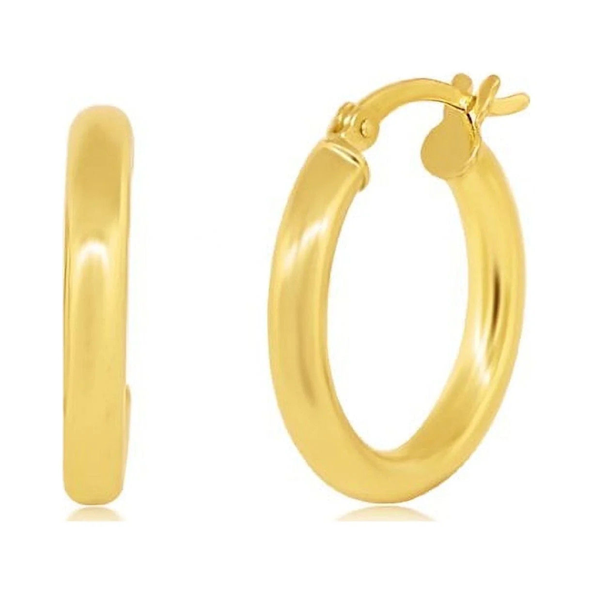 Cate & Chloe Amy 18k Yellow Gold Plated 20mm Silver Hoop Earrings for Women, Gift for Her | Walmart (US)
