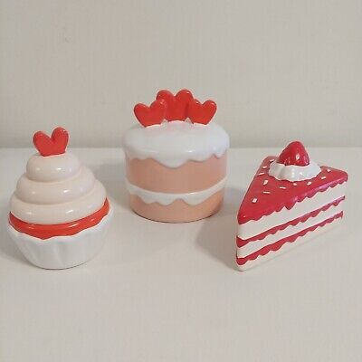 Target Bullseye Playground Valentine's Day 2023 Ceramic Cake Figurine Set of 3  | eBay | eBay US