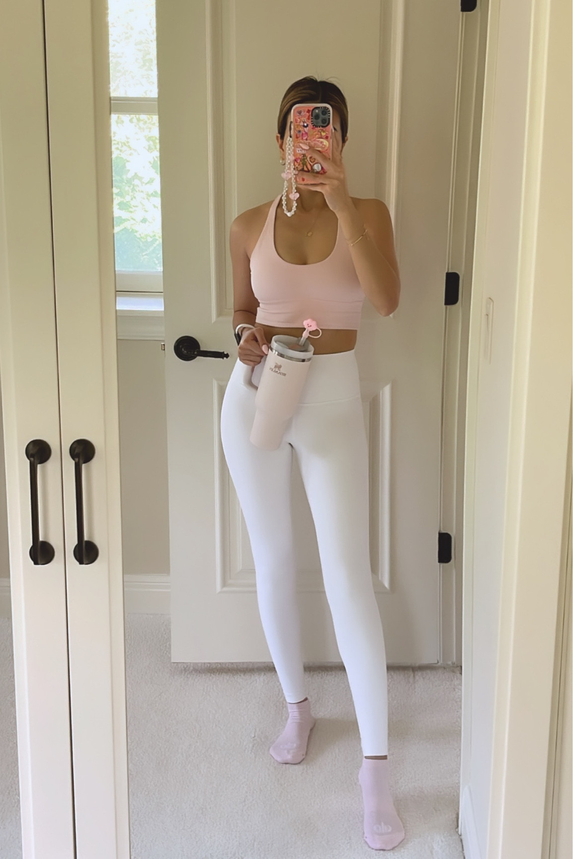 It’s giving Pink Pilates Princess vibez. I’m obsessed with this look! If you’re in your pink era like me than you need this. Wearing size 2 in top and bottom and carrying my 40 oz Stanley tumbler in Rose Quartz. #fit #ootd #LTKfit

#LTKFind #LTKstyletip