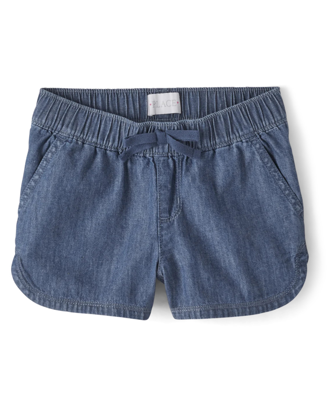 Girls Chambray Pull On Shorts - blue | The Children's Place