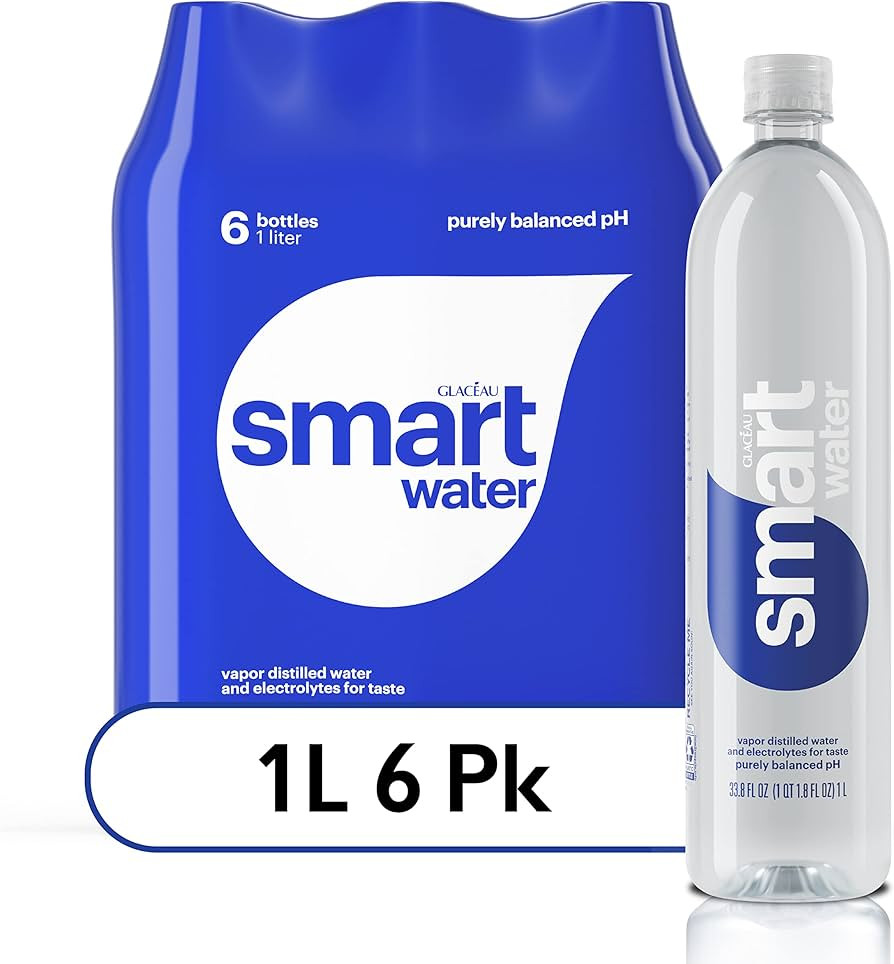 Smartwater Packaged Drinking Water, 33.8 Fl Oz (pack of 6) | Amazon (US)