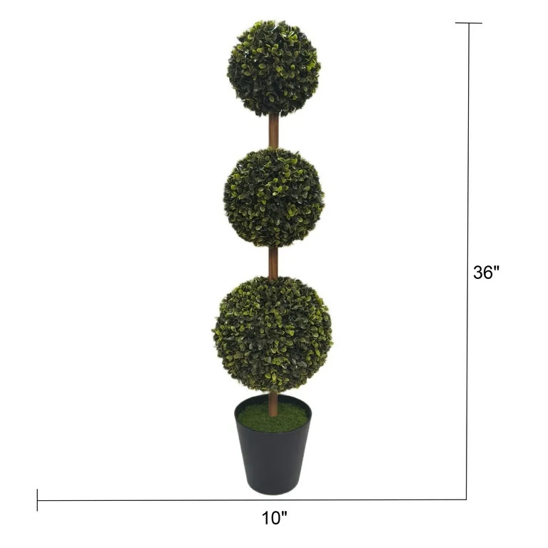My Texas House 36" Ball Boxwood Topiary | Walmart (US)