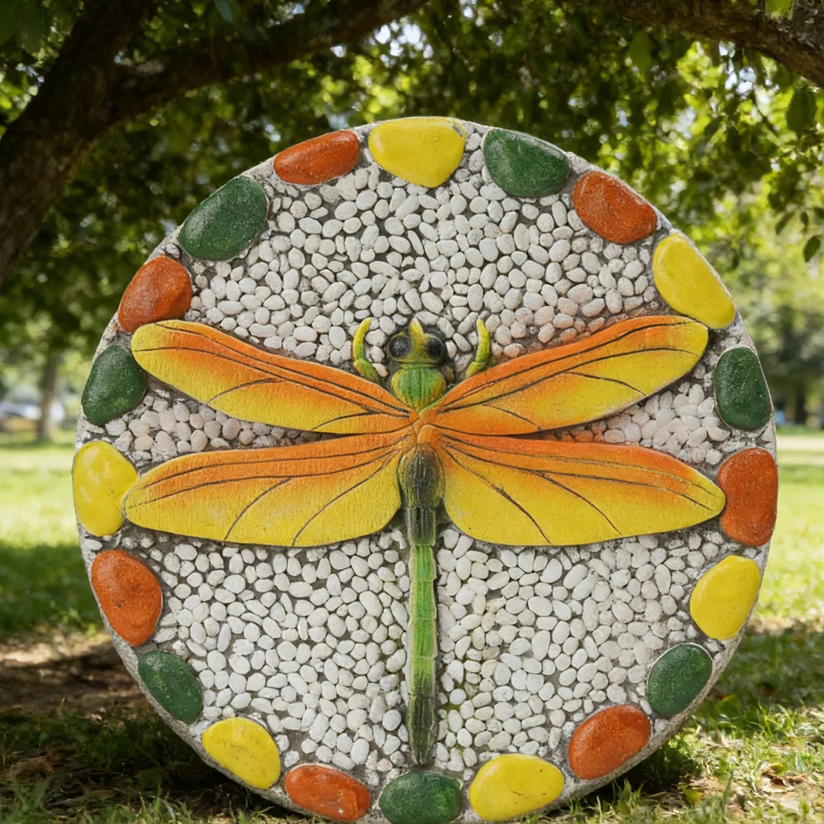 10" Dragonfly Garden Stepping Stone, Durable Polyresin Weatherproof, Lawn Patio Yard Walkway Deco... | Wayfair North America