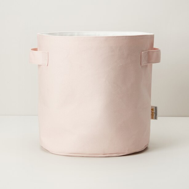 MEDIUM REVERSIBLE STORAGE BASKET, PINK | Indigo (CA)