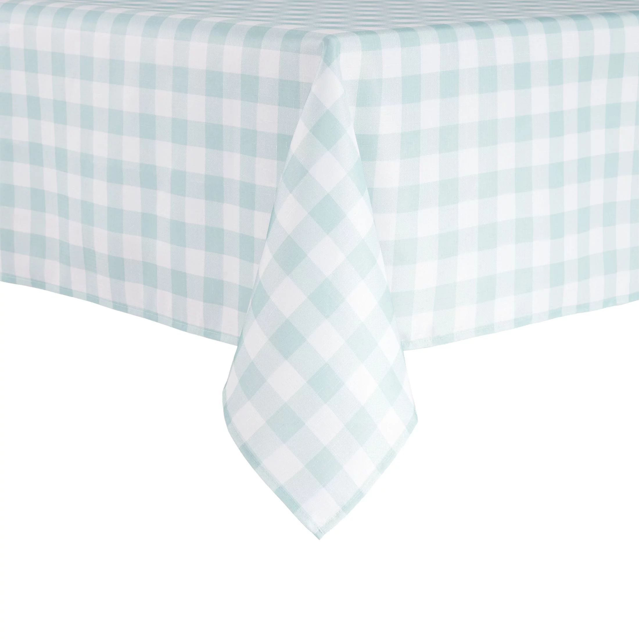 Way to Celebrate Springham Gingham Fabric Tablecloth, Multi-Color, 60"W x 102"L | Walmart (US)
