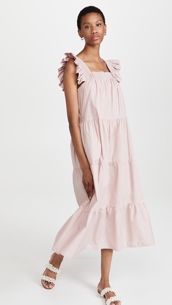 ENGLISH FACTORY Tiered Midi Dress | SHOPBOP | Shopbop