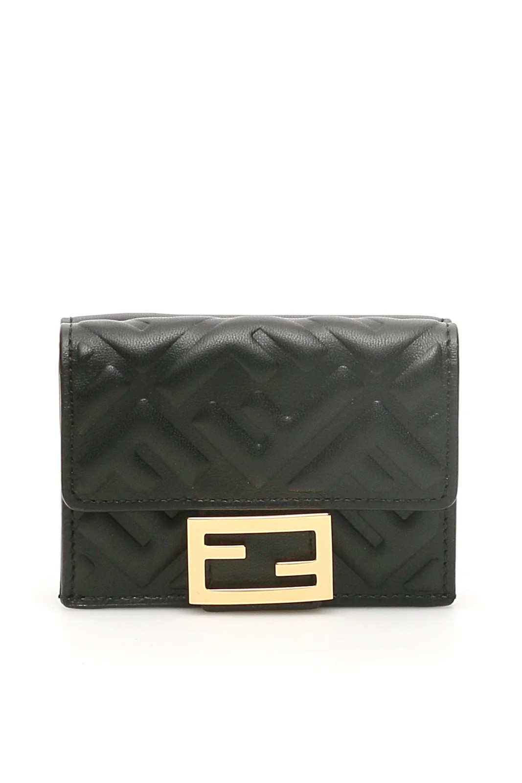 Fendi Micro Logo Embossed Trifold Wallet | Cettire Global