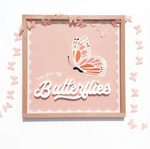Mini Felt Butterfly Garland, Bunting, Banner | Etsy (US)