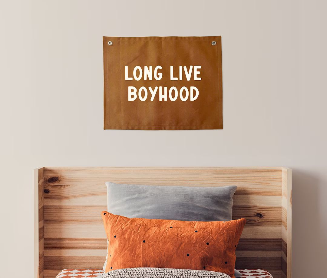 Long Live Boyhood Banner Boys' Nursery Wall Hanging - Etsy | Etsy (US)