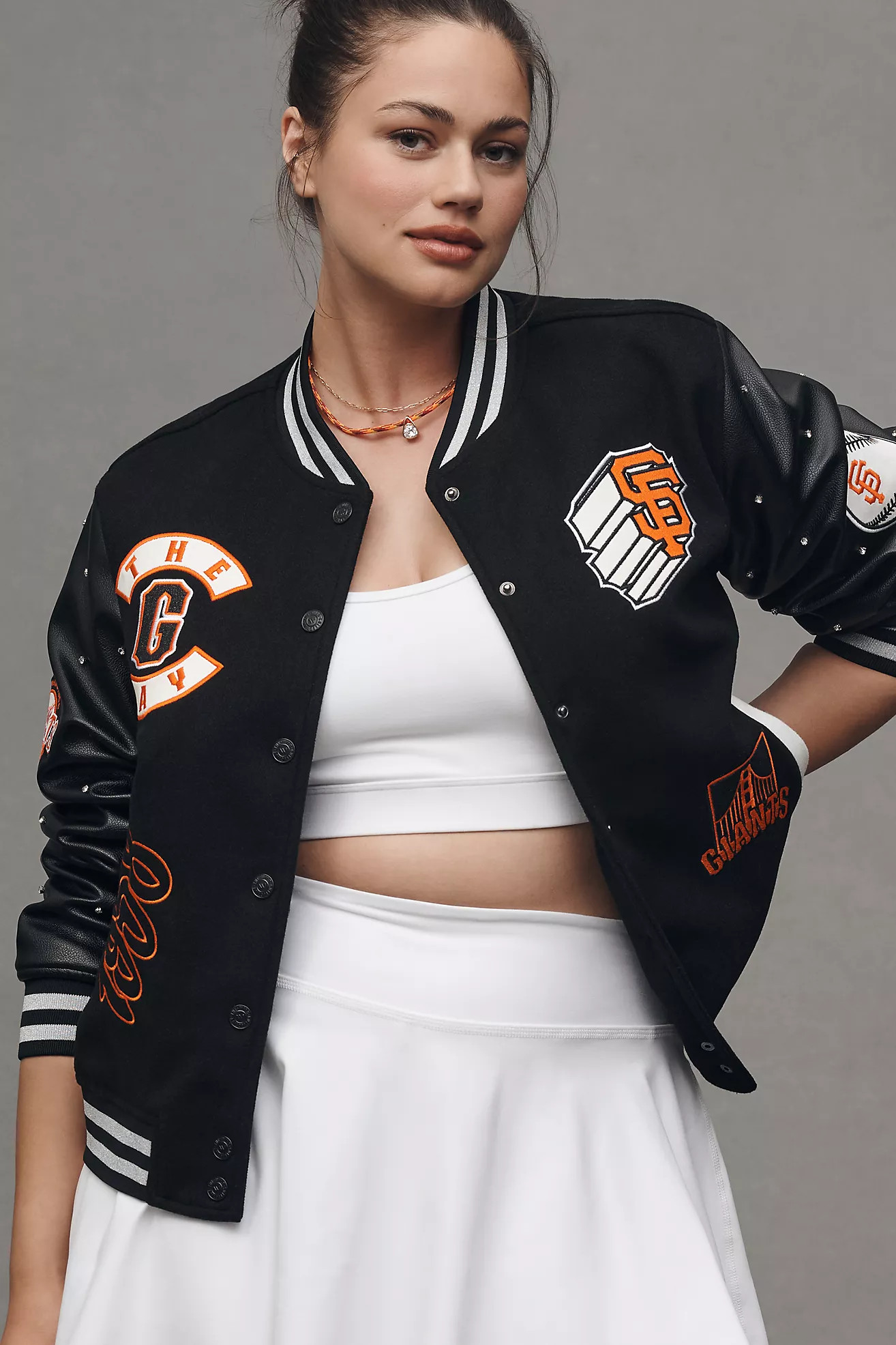 The Wild Collective x Anthropologie MLB Letterman Jacket | Anthropologie (US)