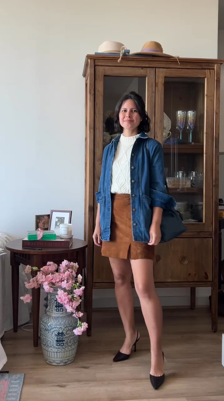 Ways to wear denim and suede, fall trends, Ralph Lauren, fall outfit, suede skirt, Sezane will jacket 

#LTKFindsUnder100 #LTKVideo #LTKStyleTip
