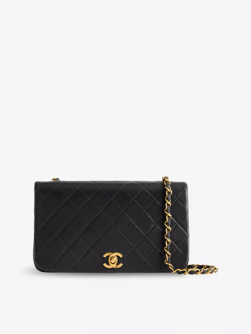 Pre-Loved CC Quilted Full-Flap Leather Shoulder Bag | Selfridges