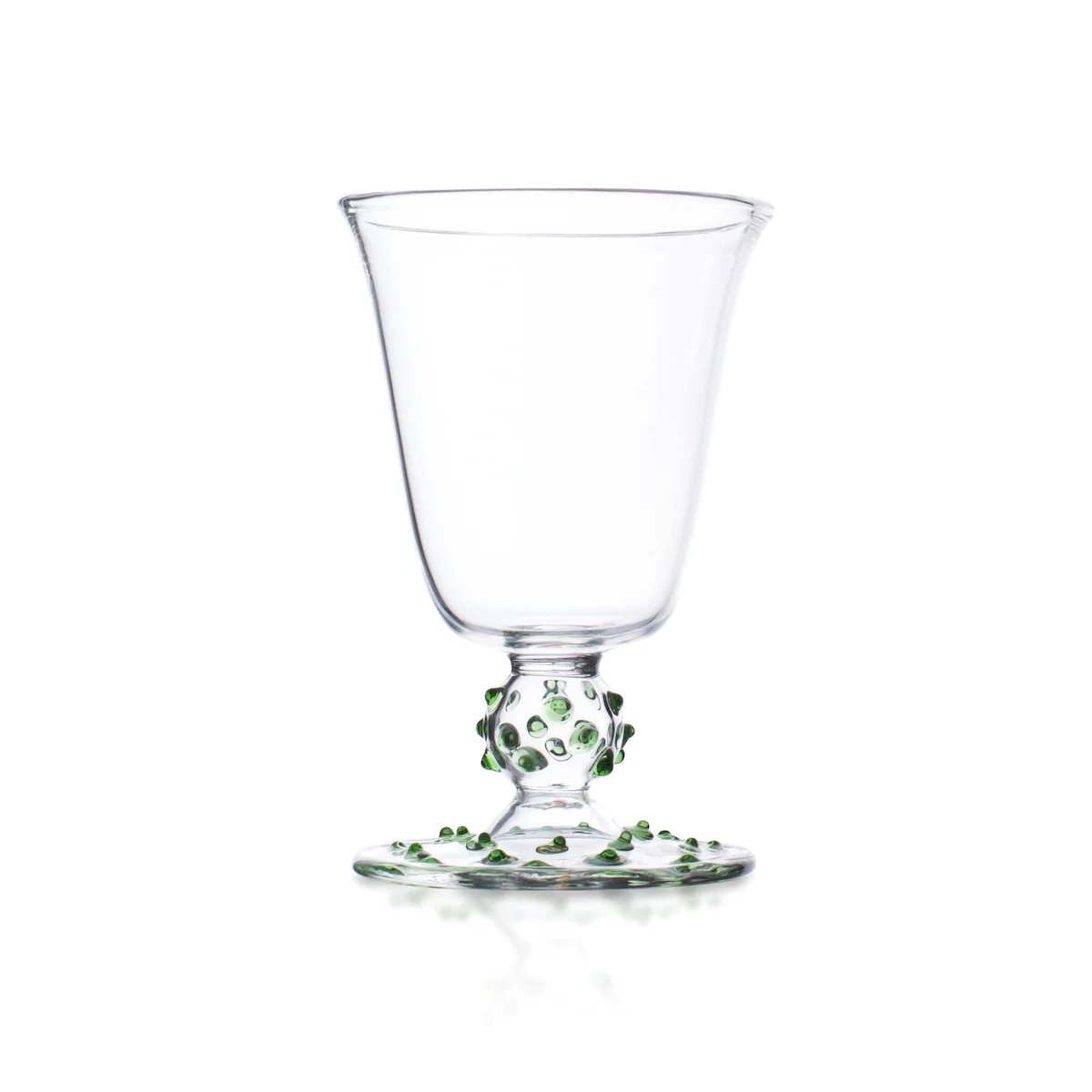 Green Pom Wine Glass | Over The Moon