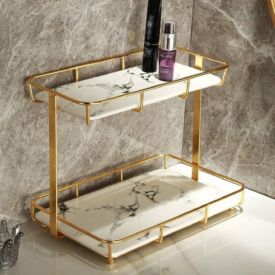 Bathroom Organizer Countertop Perfume Organizer Makeup Organizer Cosmetics Storage Display Rack 2... | Amazon (US)