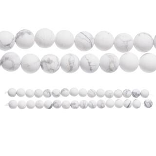 White & Gray Matte Howlite Round Beads, 8mm by Bead Landing™ | Michaels Stores