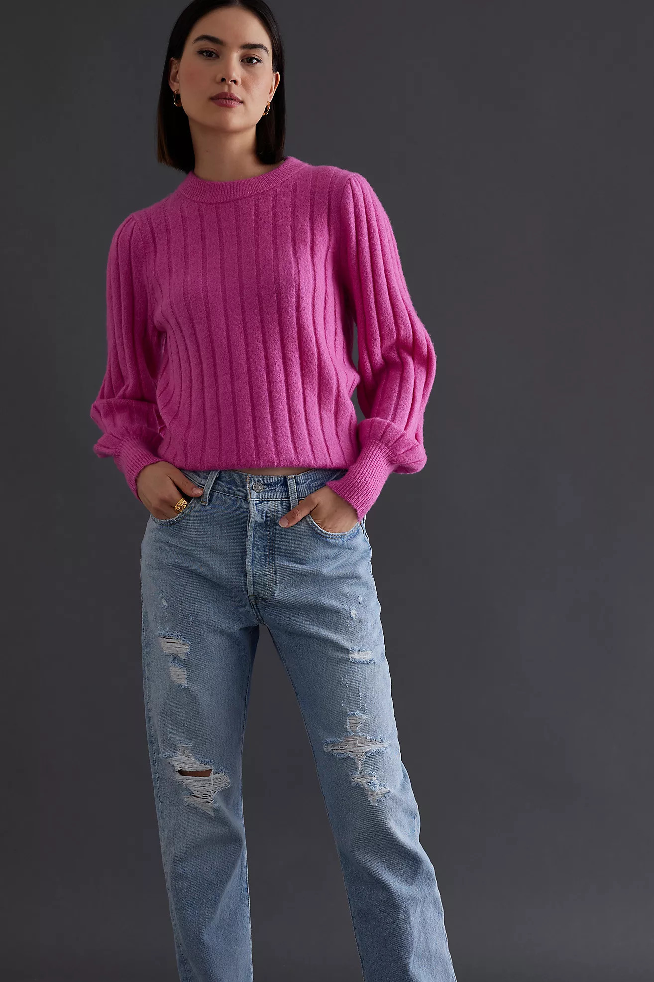 Levi's 501 Straight Distressed Jeans | Anthropologie (UK)