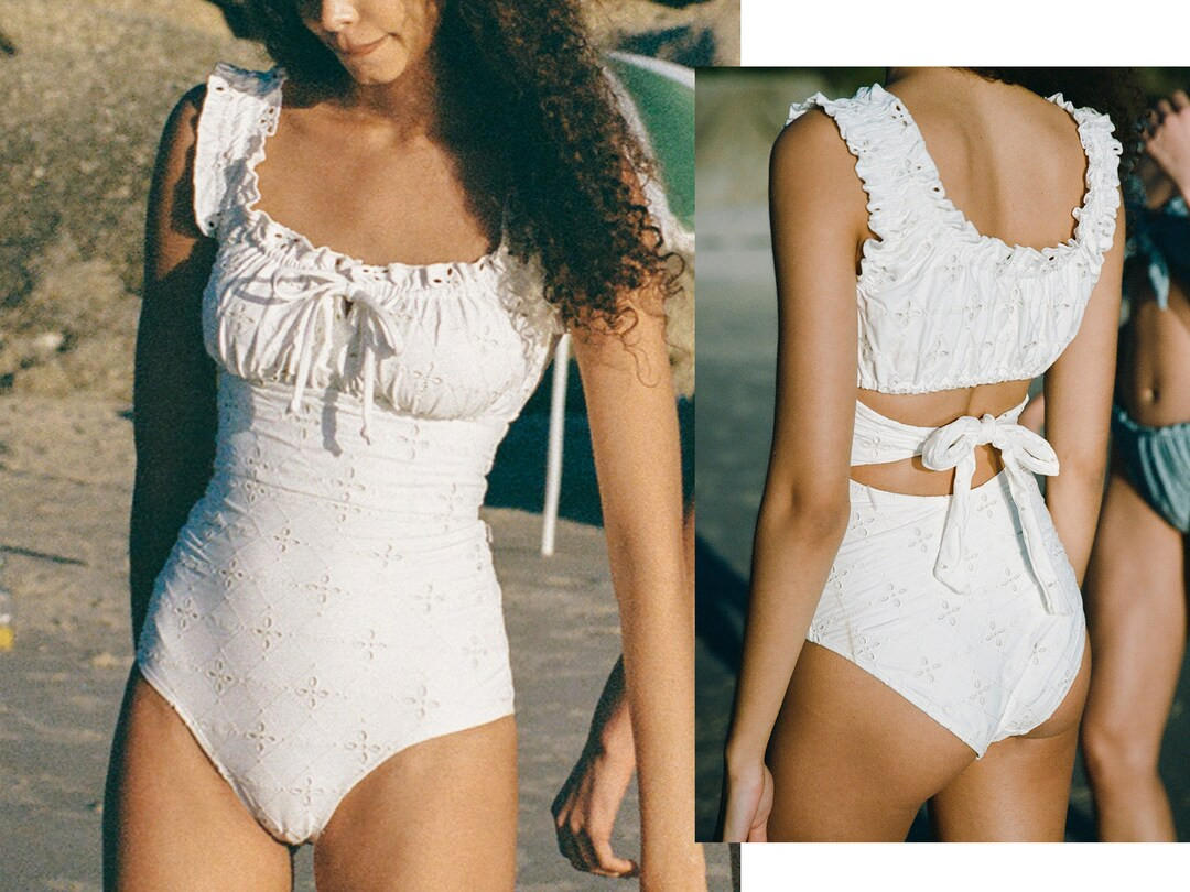 Swimsuits Bathing Suits Swimwear One Piece Modest Monokini Tropical Swimwear Swimsuits on Sale Cu... | Etsy (US)