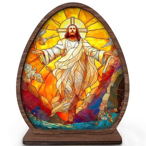 He Is Risen Easter Decor - Easter Decorations For Home - He Is Risen Decor Suncatcher Candle Holder - Wooden Empty Tomb Easters Scene - Christian Gifts - Catholic Gifts - Catholic Home Decor | Amazon (US)