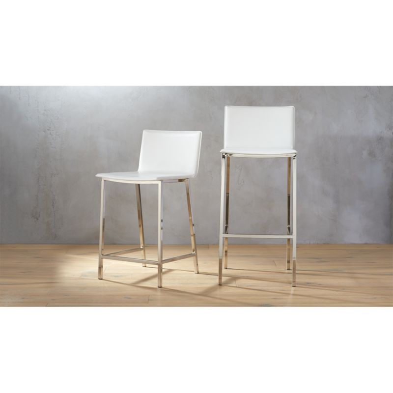 Phoenix Ivory Bar Stools | CB2 | CB2