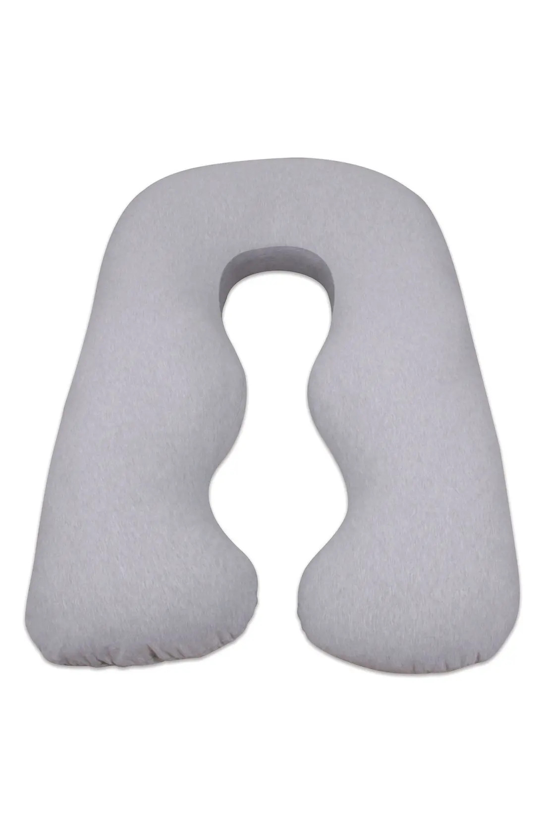 Leachco 'Back 'N Belly(R) Chic' Contoured Pregnancy Support Pillow with Jersey Cover in Heather Grey | Nordstrom