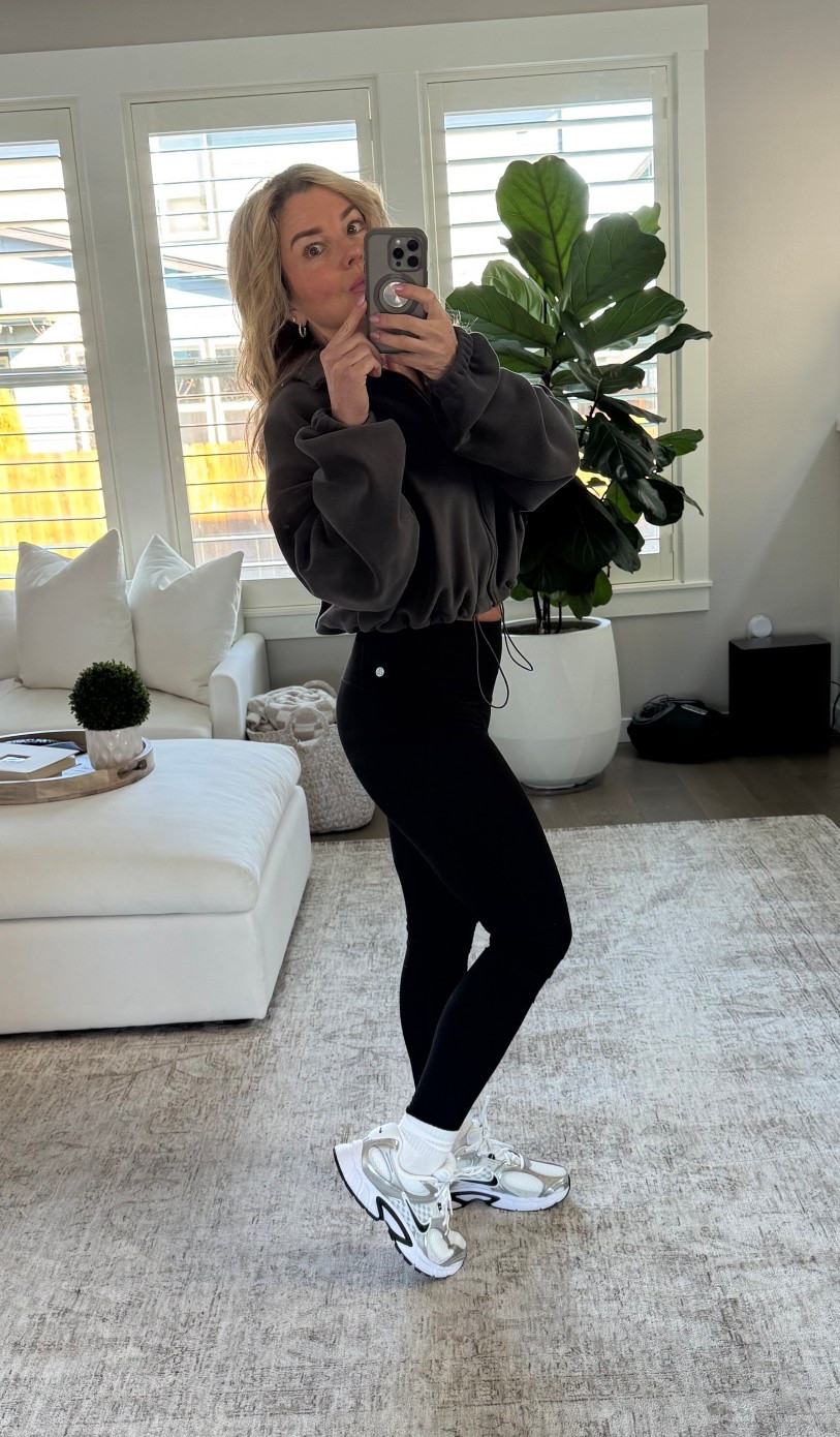 Amazon zip up qinsen size small
Zella leggings size small
Nike sneaks
Aritzia socks 

#LTKootd #LTKmomlife #LTKOver40